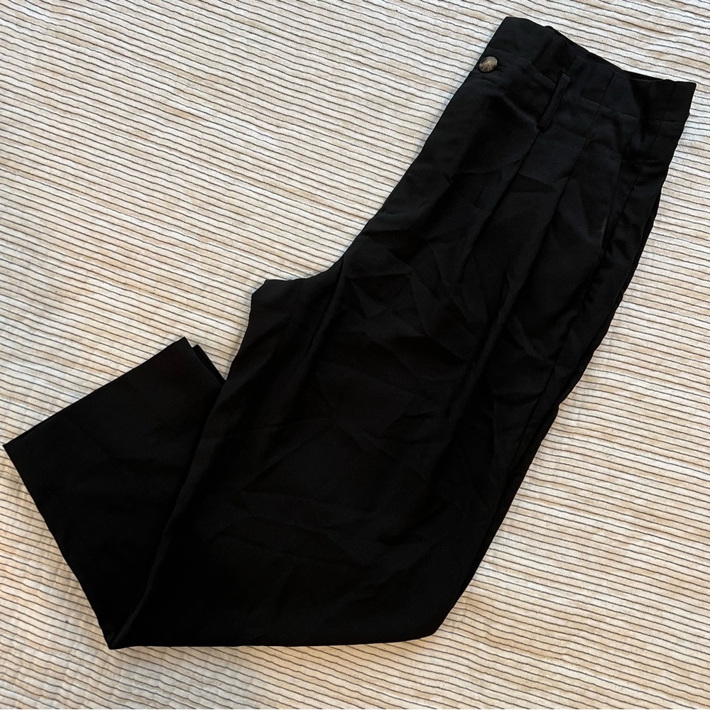 Madewell Paperbag Waist Black Pants 8